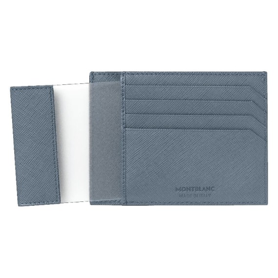Porta Cartões Montblanc 5CC Sartorial Azul - Ref. 238.124189 Porta Cartões Montblanc 5CC Sartorial Azul - Ref. 238.124189