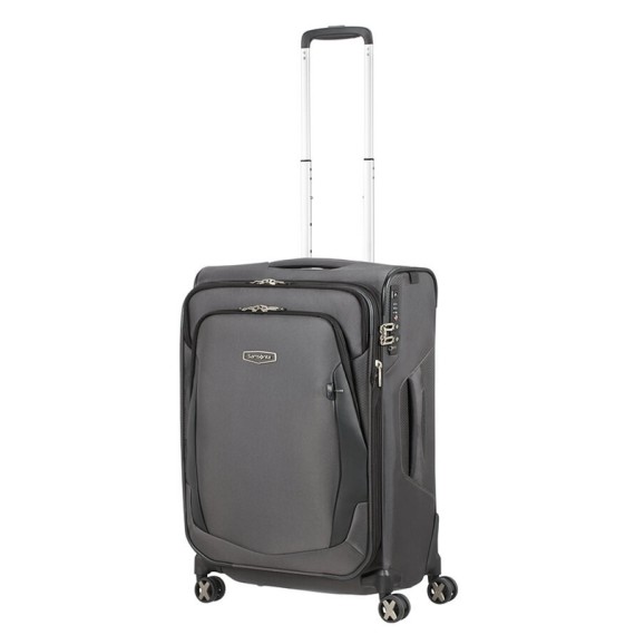 Samsonite Mala/Trolley de Viagem Médio 63cm 4 Rodas Spinner Expansível X'BLADE 4.0 Cinzento | Ref. 92CS100818