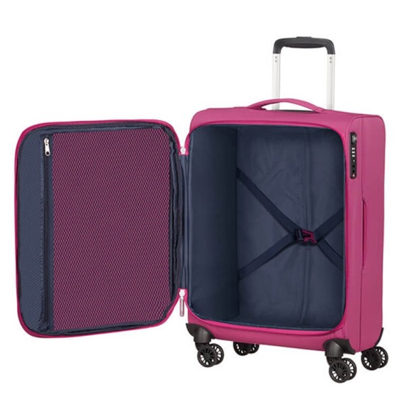 American Tourister Mala/Trolley de Cabine 55cm 4 Rodas Spinner Expansível LITE RAY Magenta | Ref. 9294G00391