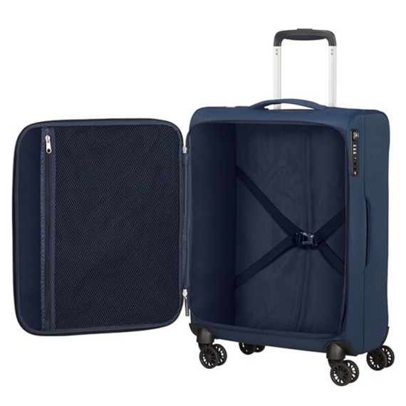 American Tourister Mala/Trolley de Cabine 55cm 4 Rodas Spinner LITE RAY Azul Escuro | Ref. 9294G00241