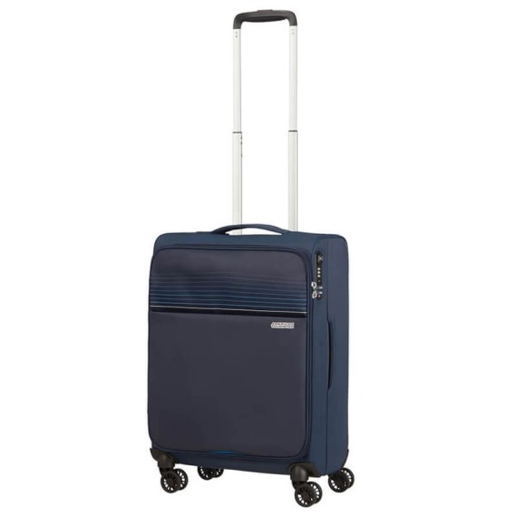 American Tourister Mala/Trolley de Cabine 55cm 4 Rodas Spinner LITE RAY Azul Escuro | Ref. 9294G00241