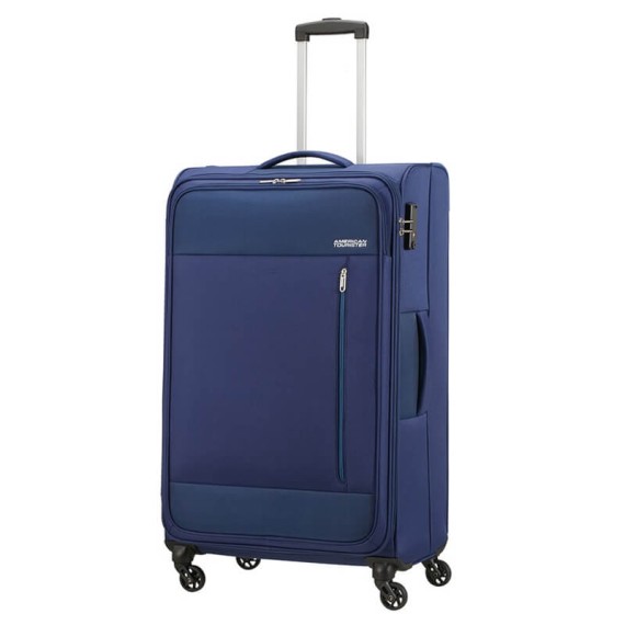 American Tourister Mala de Viagem / Trolley Gigante 80cm 4 Rodas HEAT WAVE Azul | Ref. 9295G00441