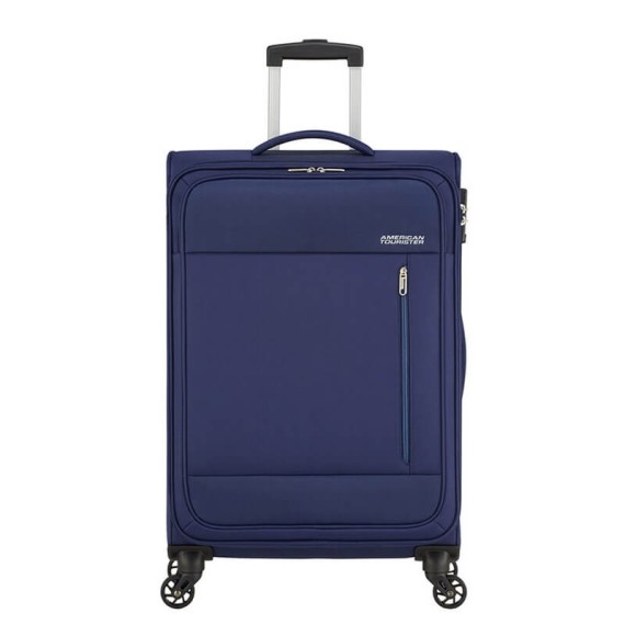 American Tourister Mala de Viagem / Trolley Médio 68cm 4 Rodas HEAT WAVE Azul | Ref. 9295G00341