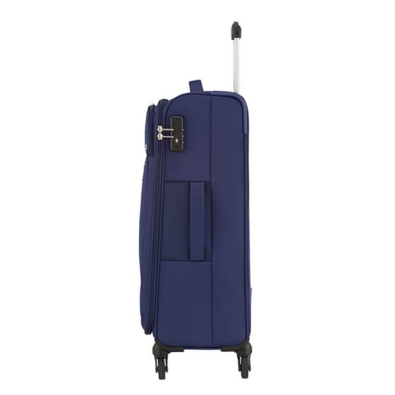 American Tourister Mala de Viagem / Trolley Médio 68cm 4 Rodas HEAT WAVE Azul | Ref. 9295G00341
