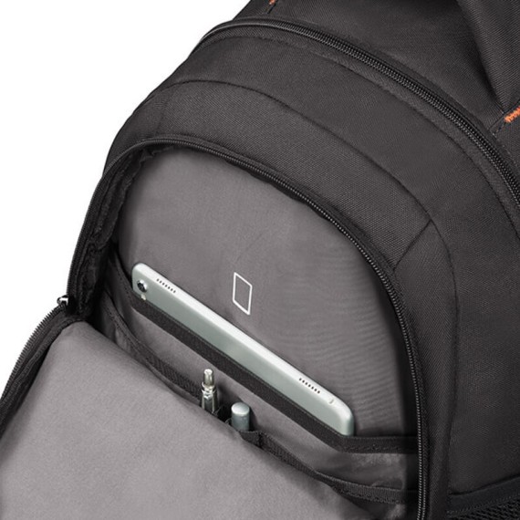 American Tourister Mochila para Portátil 13.3''-14.1'' AT WORK Preto/Laranja | Ref. 9233G00139