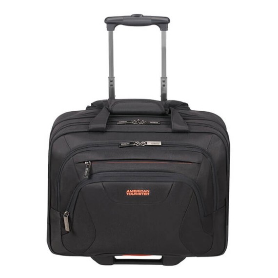American Tourister Pasta com Rodas para Portátil 15.6'' AT WORK Preto/Laranja | Ref. 9233G00639