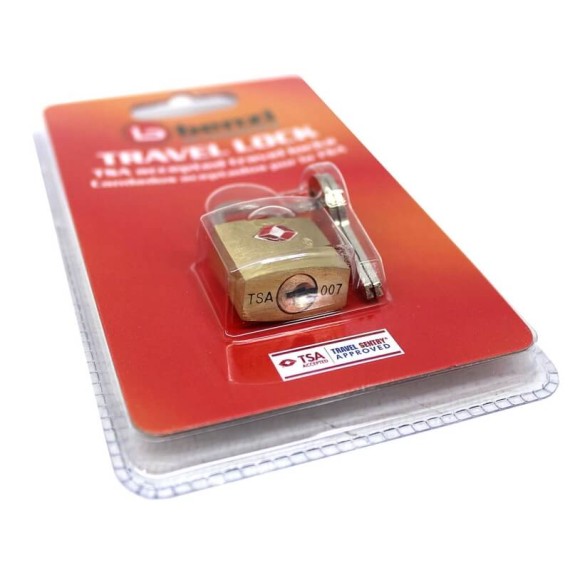 BENZI Cadeado com Chave TSA Dourado | Ref. 288.TSA001