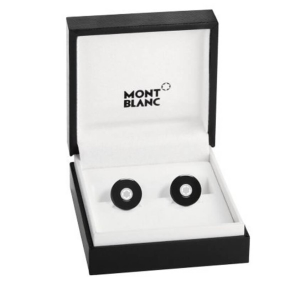 Botões de Punho Montblanc Meisterstück Preto/Prata | Ref. 238.116666