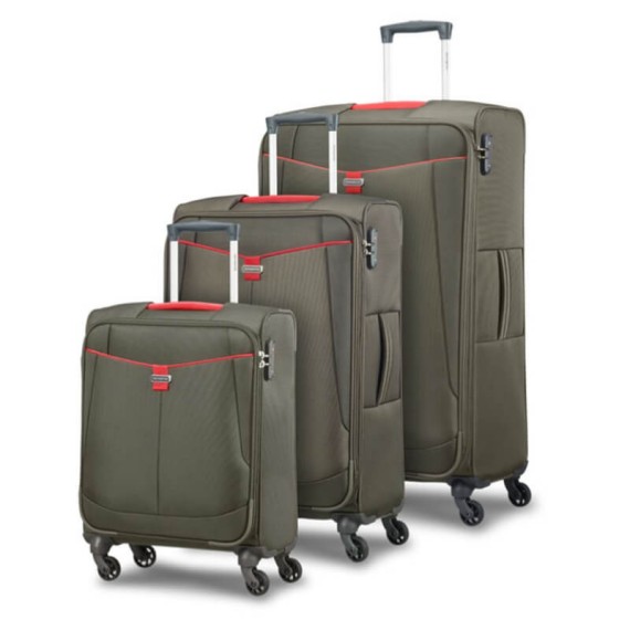 Samsonite Conjunto 3 Trolleys de Viagem Spinner S+M+L ADAIR Olive | Ref. 92CR190804