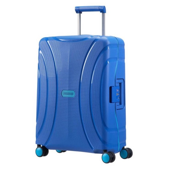 American Tourister Mala/Trolley de Cabine 55cm 4 Rodas Spinner LOCK' N' ROLL Azul | Ref. 9206G00311