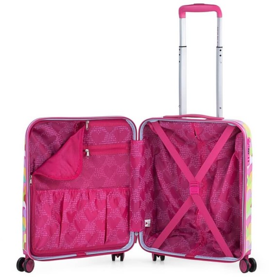 Mala de Cabine / Trolley 55cm 4R AGATHA RUIZ DE LA PRADA Corazones Fuschia | Ref. 237.13115001