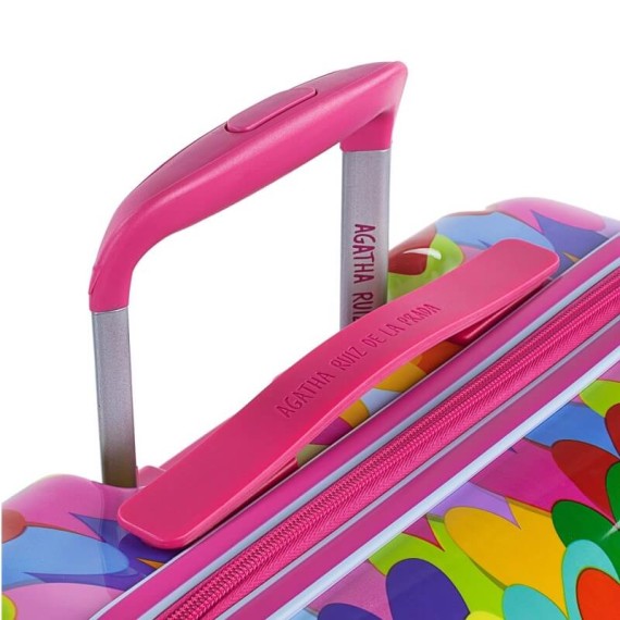 Mala de Cabine / Trolley 55cm 4R AGATHA RUIZ DE LA PRADA Corazones Fuschia | Ref. 237.13115001