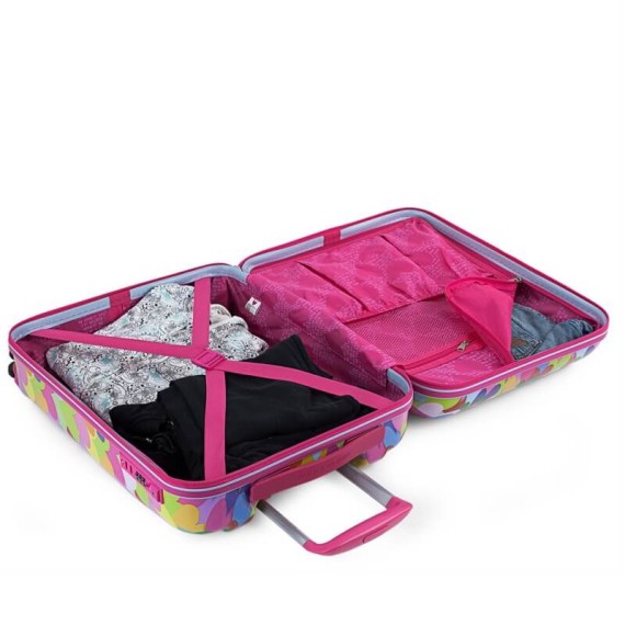 Mala de Cabine / Trolley 55cm 4R AGATHA RUIZ DE LA PRADA Corazones Fuschia | Ref. 237.13115001