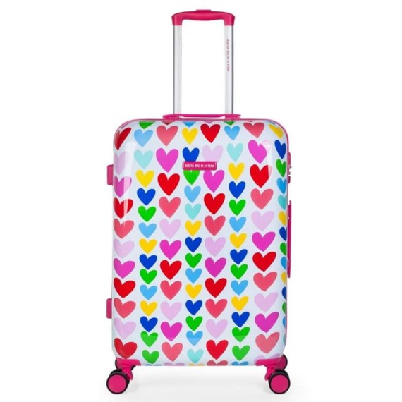 Agatha Ruiz de La Prada Mala/Trolley de Viagem Médio 67cm 4 Rodas Spinner Fuchsia | Ref. 237.13060001B Agatha Ruiz de La Prada Mala/Trolley de Viagem Médio 67cm 4 Rodas Spinner Fuchsia | Ref. 237.13060001B
