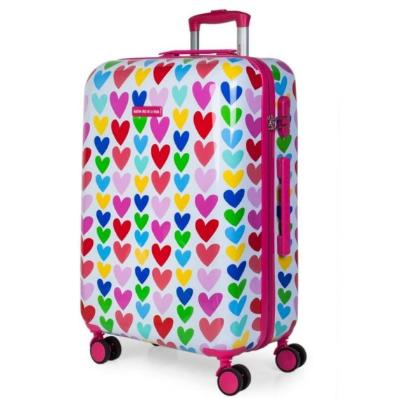 Agatha Ruiz de La Prada Mala/Trolley de Viagem Médio 67cm 4 Rodas Spinner Fuchsia | Ref. 237.13060001B