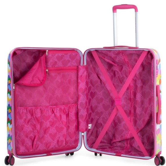 Mala de Viagem / Trolley Médio 67cm 4R AGATHA RUIZ DE LA PRADA Corazones Fuschia | Ref. 237.13116001
