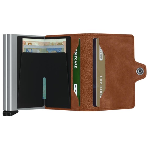Secrid TWINWALLET Vintage Cognac-Silver | Ref. 297.TV-CS