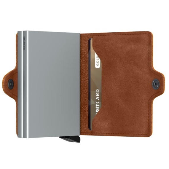 Secrid TWINWALLET Vintage Cognac-Silver | Ref. 297.TV-CS