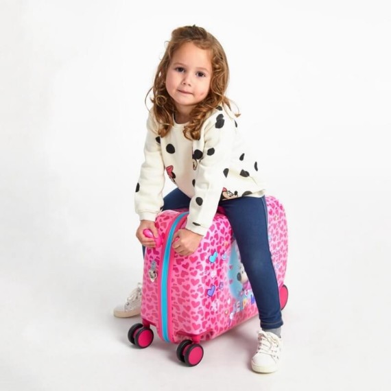 Mala de Viagem Infantil ABS 4 Rodas Minnie HELP ON THE WAY Rosa | Ref. 186.4799861
