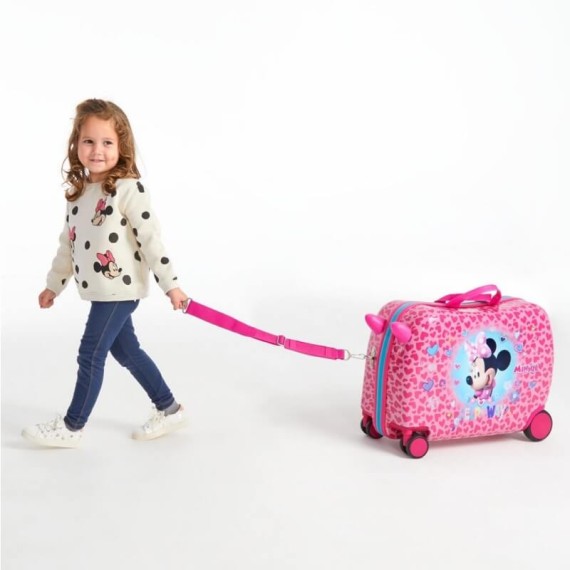 Mala de Viagem Infantil ABS 4 Rodas Minnie HELP ON THE WAY Rosa | Ref. 186.4799861