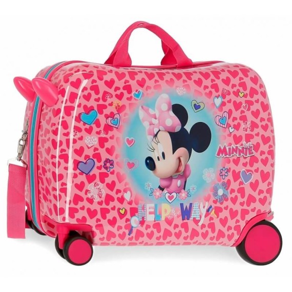 Mala de Viagem Infantil ABS 4 Rodas Minnie HELP ON THE WAY Rosa | Ref. 186.4799861