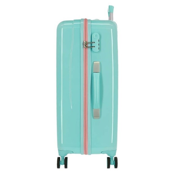 Mala/Trolley de Viagem Médio 68cm 4 Rodas Spinner Frozen FIND YOUR STRENGHT Verde Água | Ref. 186.2061921B