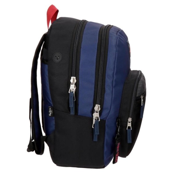 Mochila Escolar Adaptável 46cm Pepe Jeans HAMMER Azul | Ref. 186.6442461 Mochila Escolar Adaptável 46cm Pepe Jeans HAMMER Azul | Ref. 186.6442461