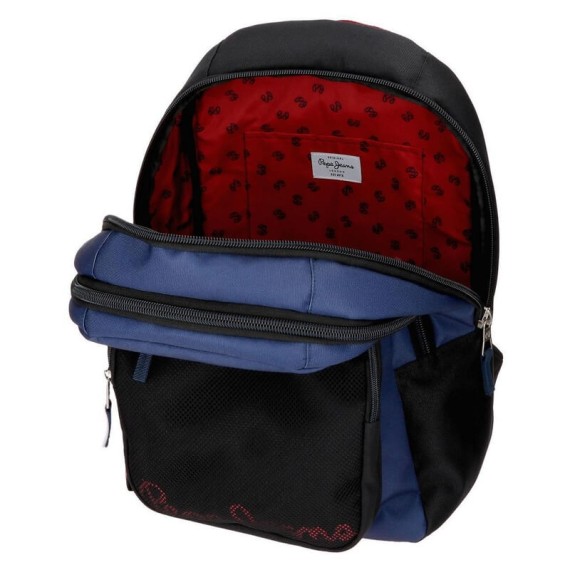 Mochila Escolar Adaptável 46cm Pepe Jeans HAMMER Azul | Ref. 186.6442461 Mochila Escolar Adaptável 46cm Pepe Jeans HAMMER Azul | Ref. 186.6442461