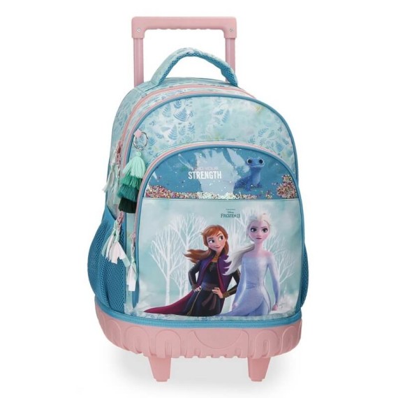 Mochila Escolar Compact 2 Rodas Frozen FIND YOUR STRENGHT Azul | Ref. 186.2062921