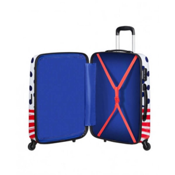 American Tourister Mala de Viagem / Trolley Médio 65cm DISNEY LEGENDS Mickey Blue Dots | Ref. 9219C00771