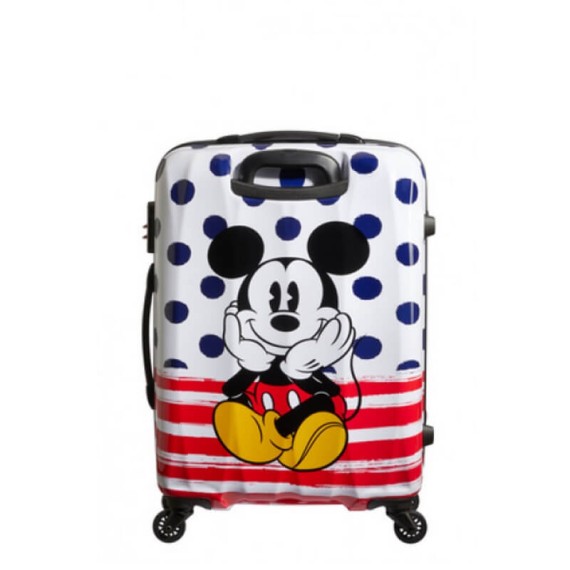 American Tourister Mala de Viagem / Trolley Médio 65cm DISNEY LEGENDS Mickey Blue Dots | Ref. 9219C00771