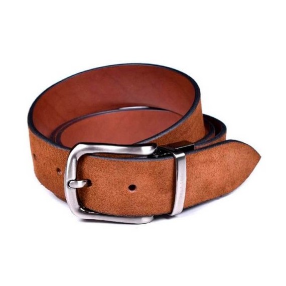 Cinto Miguel Bellido Reversível em Pele 195cm Castanho Camurça/Castanho Liso | Ref. 243.563CC/CL105