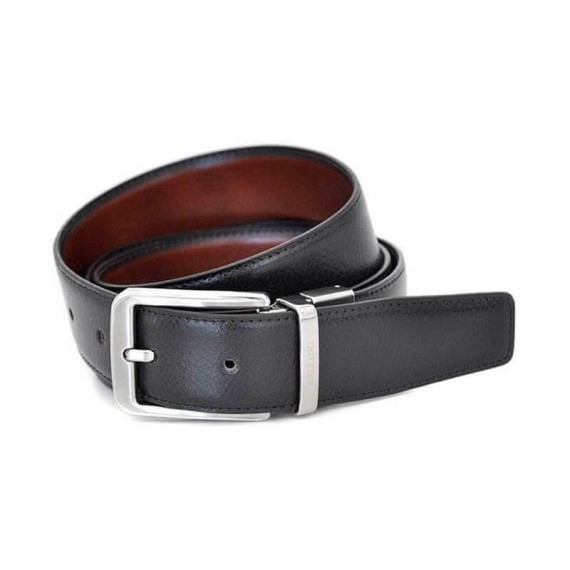 Cinto Miguel Bellido Reversível em Pele 90cm Preto/Castanho - Ref. 243.437P/C90 | Ref. 243.437P/C90