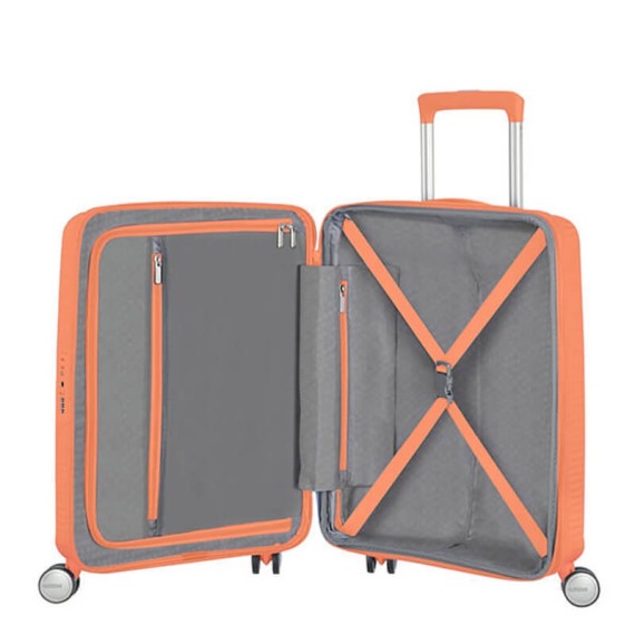 American Tourister Mala/Trolley de Cabine 55cm 4 Rodas Spinner Expansível SOUNDBOX Cantaloupe | Ref. 9232G00196 American Tourister Mala/Trolley de Cabine 55cm 4 Rodas Spinner Expansível SOUNDBOX Cantaloupe | Ref. 9232G00196