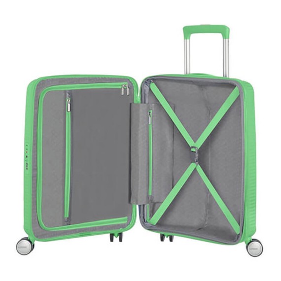 American Tourister Mala/Trolley de Cabine 55cm 4 Rodas Spinner Exp. SOUNDBOX Spring Green | Ref. 9232G0014