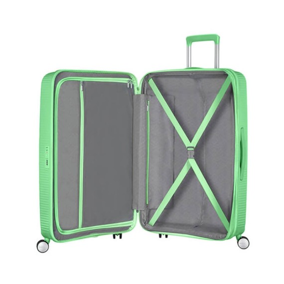 American Tourister Mala/Trolley de Viagem Médio 67cm 4 Rodas Spinner Expansível SOUNDBOX Spring Green | Ref. 9232G00244