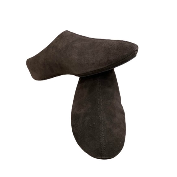 Chinelos de Quarto em Pele Castanho Tamanho 44 | Ref. 318.2157C44