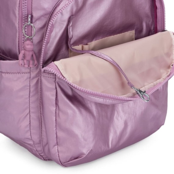Mochila Kipling SEOUL Metallic Berry | Ref. 187.KI576487M