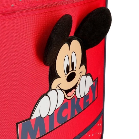 Mochila Pré-Escolar Adaptável 32cm c/ Carro HAPPY MICKEY Vermelho | Ref. 186.25322N1