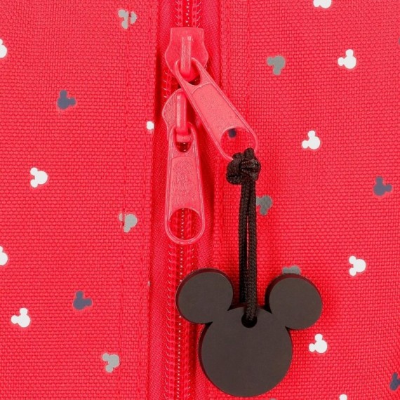 Mochila Pré-Escolar Adaptável 32cm c/ Carro HAPPY MICKEY Vermelho | Ref. 186.25322N1