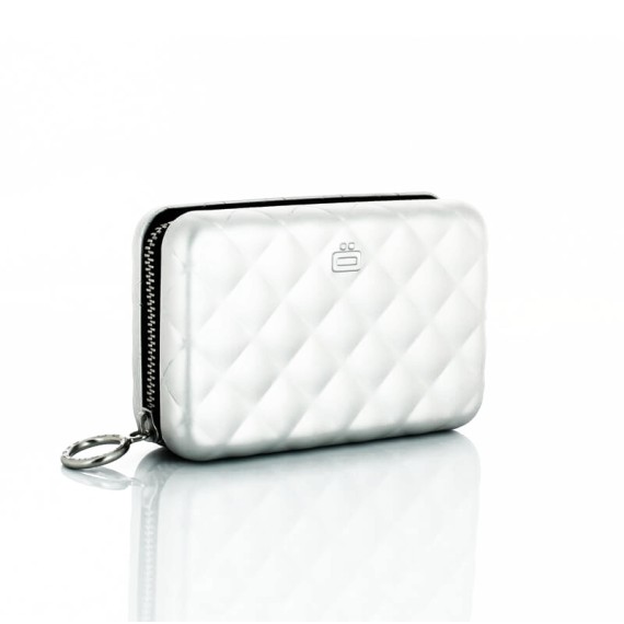 Carteira Ögon Quilted Zipper Card Holder RFID Safe Cinzenta | Ref. 314.OG09196