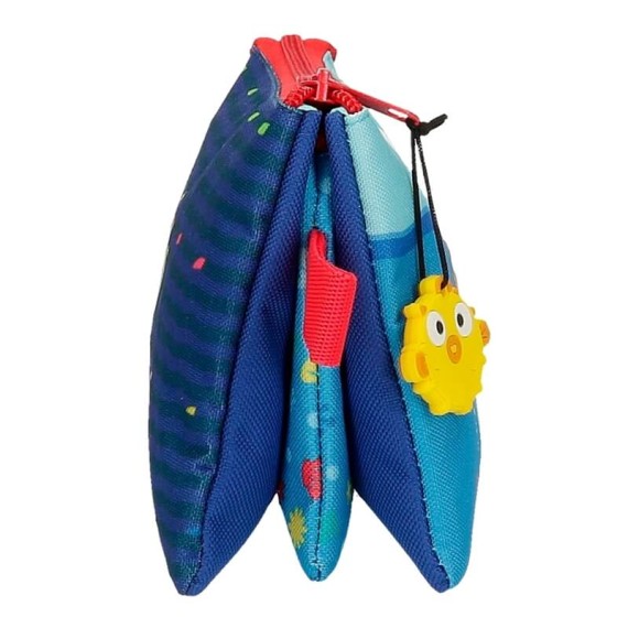 Estojo Escolar Triplo Compartimento Baby Shark HAPPY FAMILY Azul | Ref. 186.2124321