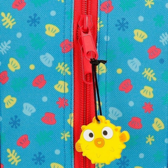 Estojo Escolar Triplo Compartimento Baby Shark HAPPY FAMILY Azul | Ref. 186.2124321