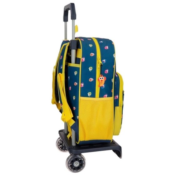 Mochila Escolar Adaptável 38cm c/ Carro Baby Shark MY GOOD FRIEND Azul | Ref. 186.21123T1