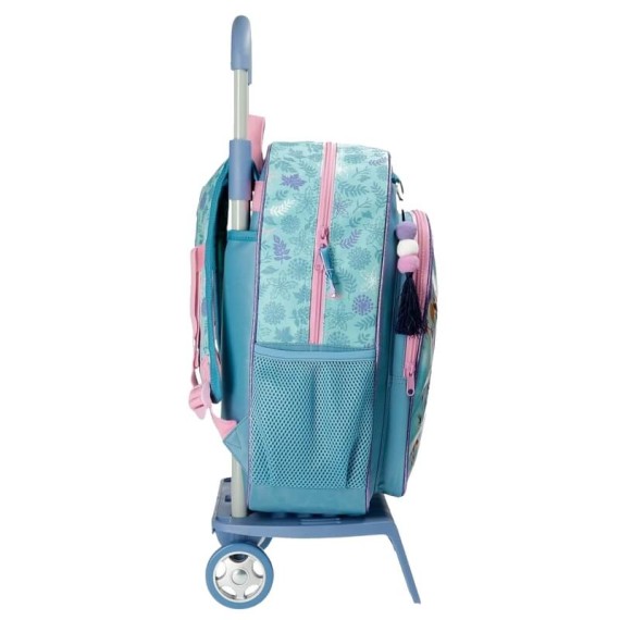 Mochila Escolar Adaptável 40cm c/ Carro Frozen AWESOME MOVES Azul | Ref. 186.40523T1