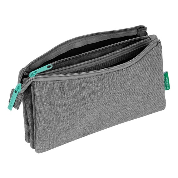 Estojo Escolar com Triplo Compartimento Benetton BEAUTIFUL Cinzento | Ref. 248.812028744 Estojo Escolar com Triplo Compartimento Benetton BEAUTIFUL Cinzento | Ref. 248.812028744