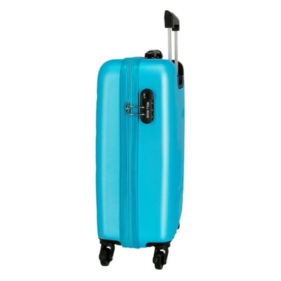 Mala de Cabine / Trolley 55cm 4 Rodas ROLL ROAD Flex Azul Turquesa | Ref. 186.584946AA