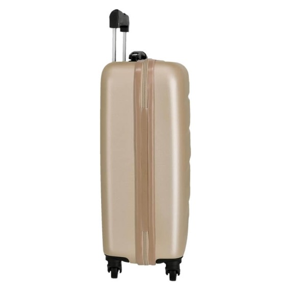 Mala de Cabine / Trolley 55cm 4 Rodas ROLL ROAD Flex Champanhe | Ref. 186.5849469A