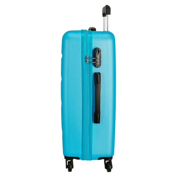Mala de Viagem / Trolley Grande 75cm 4R ROLL ROAD Flex Azul Turquesa | Ref. 186.584946AC