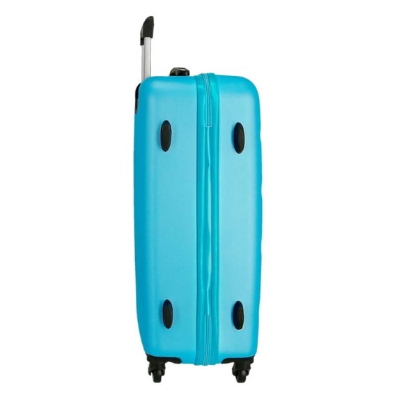 Mala de Viagem / Trolley Grande 75cm 4R ROLL ROAD Flex Azul Turquesa | Ref. 186.584946AC